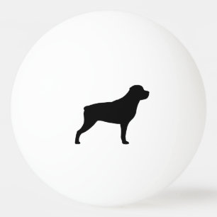 Rottweiler Silhouette Ping Pong Ball