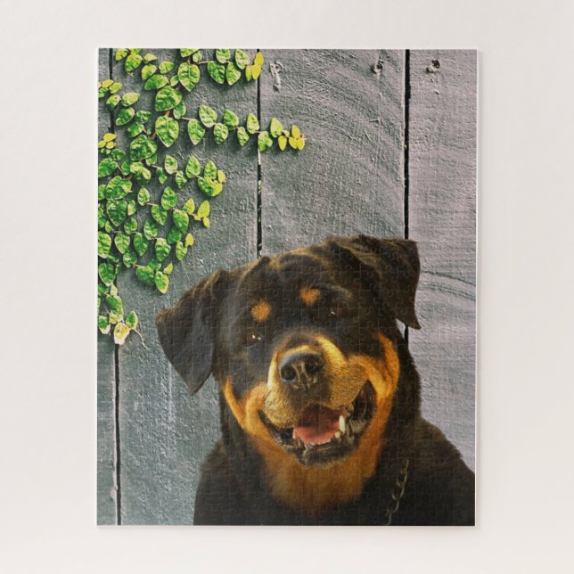 Rottweiler Smiling Jigsaw Puzzle (Vertical)