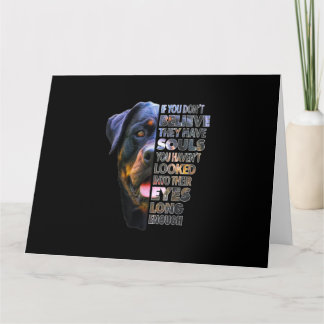 Rottweiler Soul I Love Rotties Dog Lover Card