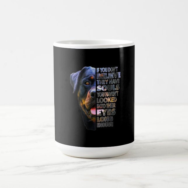 Rottweiler Soul I Love Rotties Dog Lover Coffee Mug (Center)