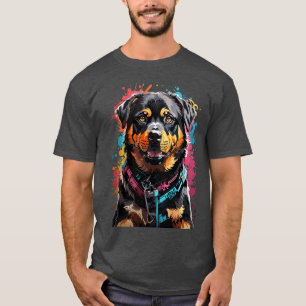 Rottweiler  splash colour T-Shirt