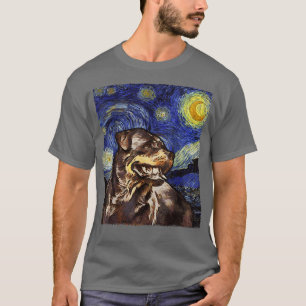 Rottweiler Starry Night Rottie Dad, Rottie Mom For T-Shirt