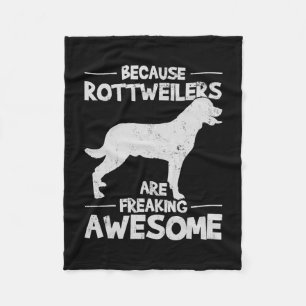 Rottweiler T-Shirt Copy Fleece Blanket