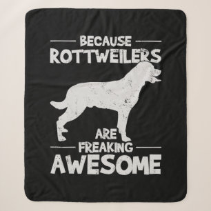Rottweiler T-Shirt Copy Sherpa Blanket