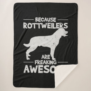 Rottweiler T-Shirt Copy Sherpa Blanket