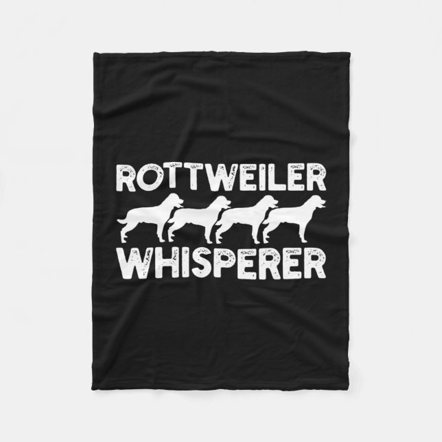 Rottweiler T-Shirt Fleece Blanket (Front)