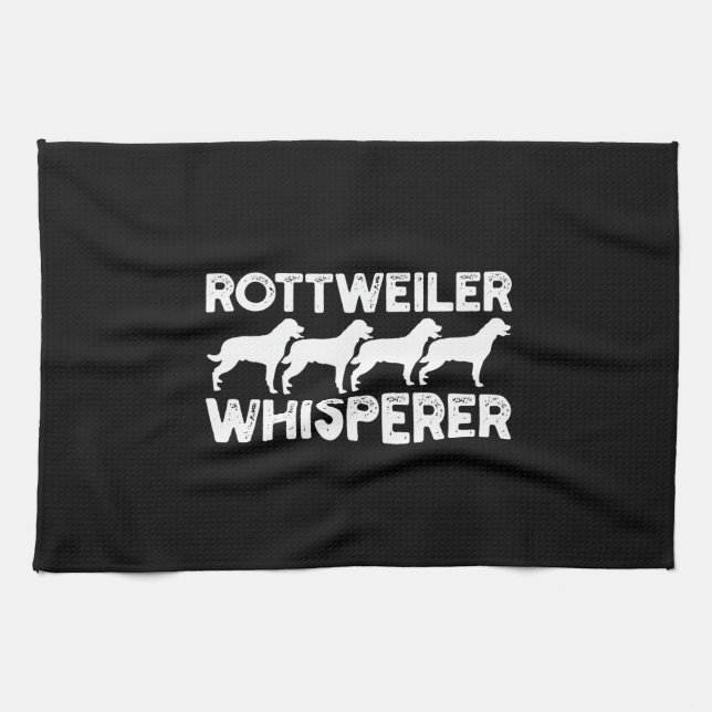 Rottweiler T-Shirt Kitchen Towel (Horizontal)