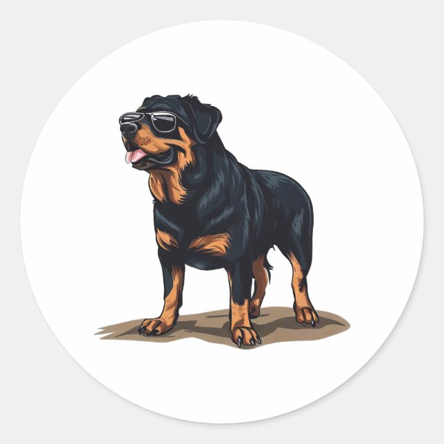 Rottweiler The Explorer Classic Round Sticker (Front)