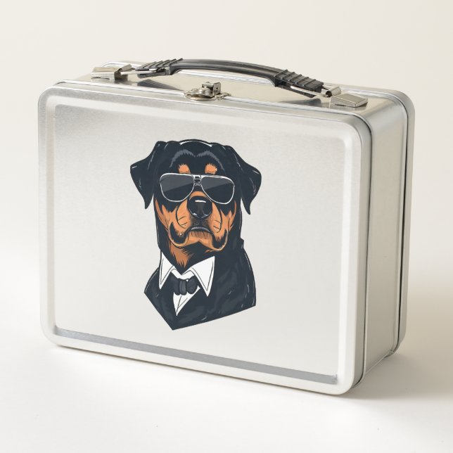 Rottweiler The Gentlemen  Metal Lunch Box (Front)