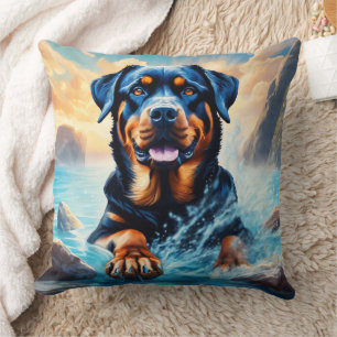 Rottweiler Throw Pillow
