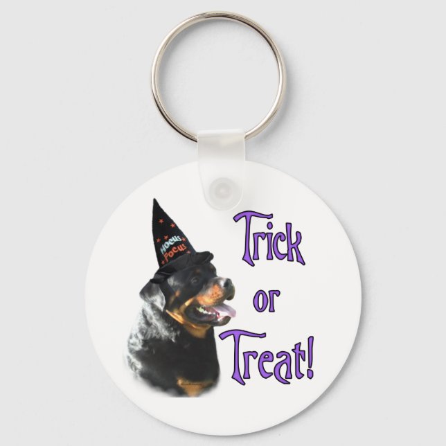 Rottweiler Trick Keychain (Front)