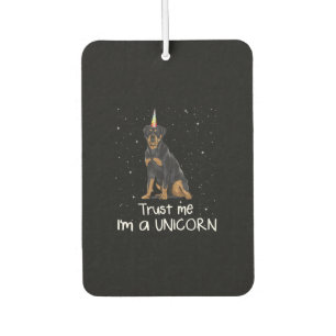 Rottweiler Trust Me Im A Unicorn Dog Air Freshener