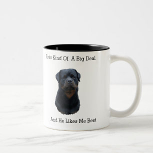 Rottweiler Two-Tone Coffee Mug
