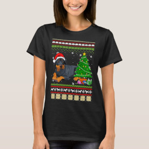 Rottweiler Ugly Christmas Rottweiler Racerback T-Shirt