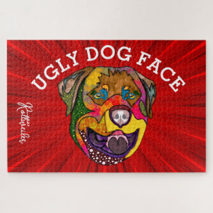 Rottweiler ugly dog face 1000 piece jigsaw puzzle