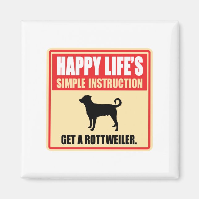 Rottweiler (Undocked Tail) Magnet (Front)