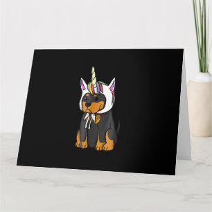 Rottweiler Unicorn Dog Card