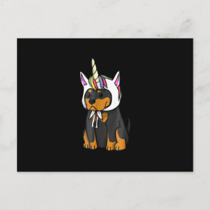 Rottweiler Unicorn Dog Postcard