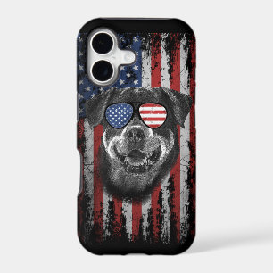 rottweiler vintage american flag