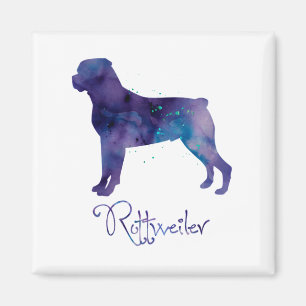 Rottweiler Watercolor Magnet