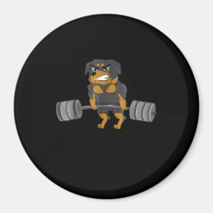 Rottweiler Weightlifting Bodybuilding Dog Magnet