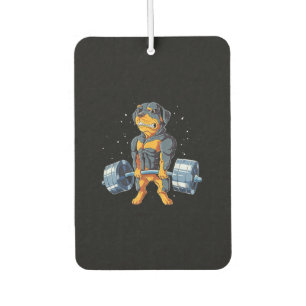 Rottweiler Weightlifting Funny Deadlift Men Fitnes Air Freshener