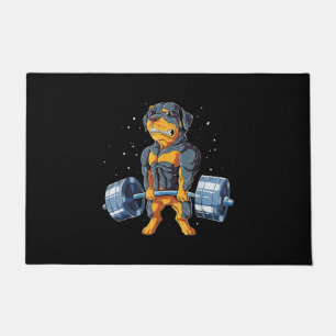 Rottweiler Weightlifting Funny Deadlift Men Fitnes Doormat
