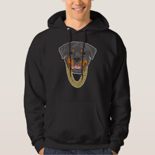 Rottweiler With Gold Chains Sticker   Phone Case Hoodie