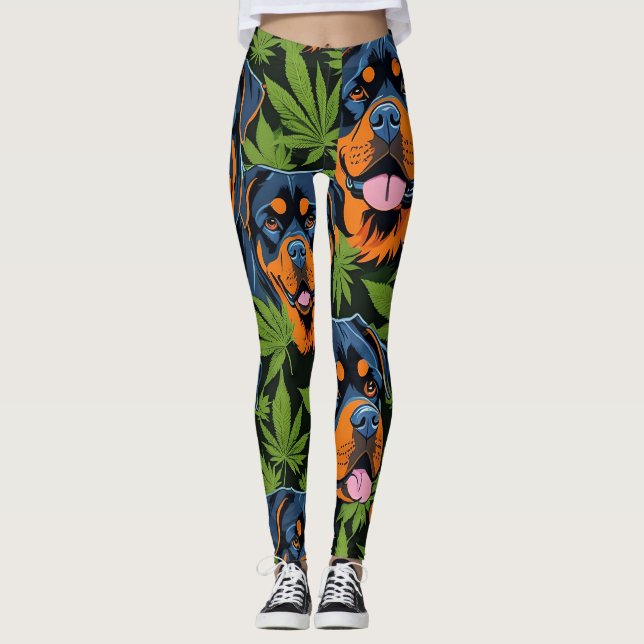 ROTTWEILER WITH WEED LEGGINGS 1 (Front)