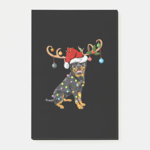 Rottweiler Xmas Gift Santas Reindeer Rottweiler Post-it Notes