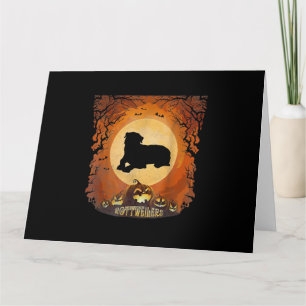 Rottweilers Full Moon Animal Silhouette Halloween Card