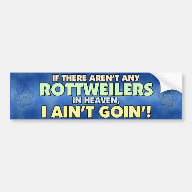 Rottweilers in Heaven Bumper Sticker (Front)
