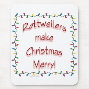 Rottweilers Make Christmas Merry Mouse Pad