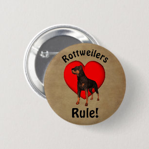 Rottweilers Rule Dog Lover 2 Inch Round Button