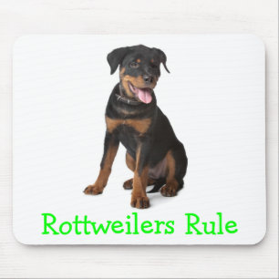 Rottweilers Rule Puppy Dog  Mousepad