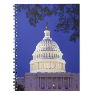 Rotunda of U.S. Capitol at night, Washington Notebook