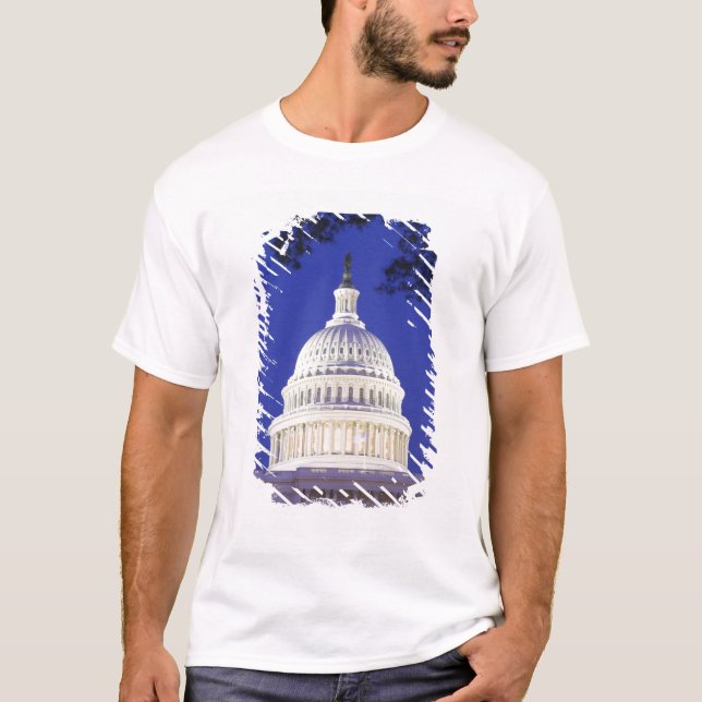Rotunda of U.S. Capitol at night, Washington T-Shirt (Front)