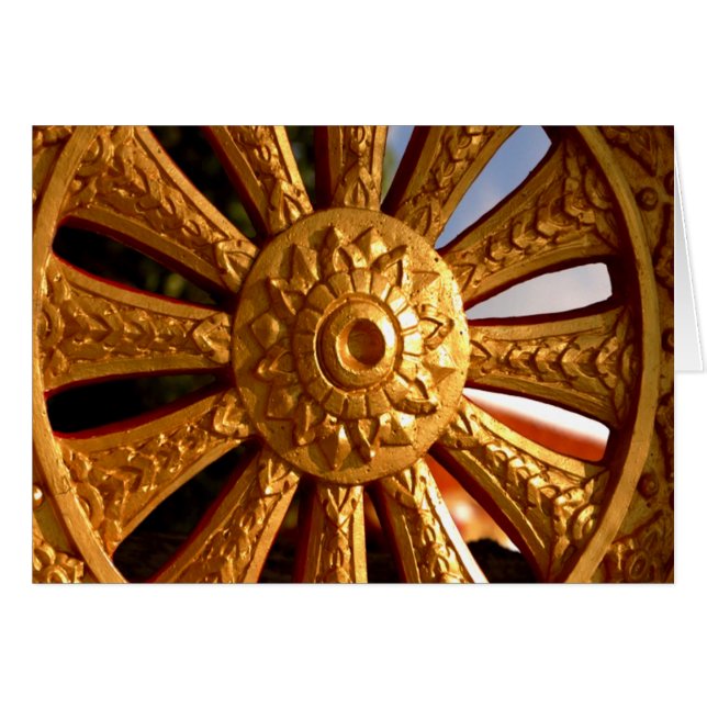 Roue bouddhiste de char (Devant horizontal)