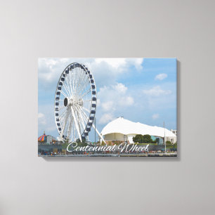 Roue centenaire sous ciel nuageux Toile Art