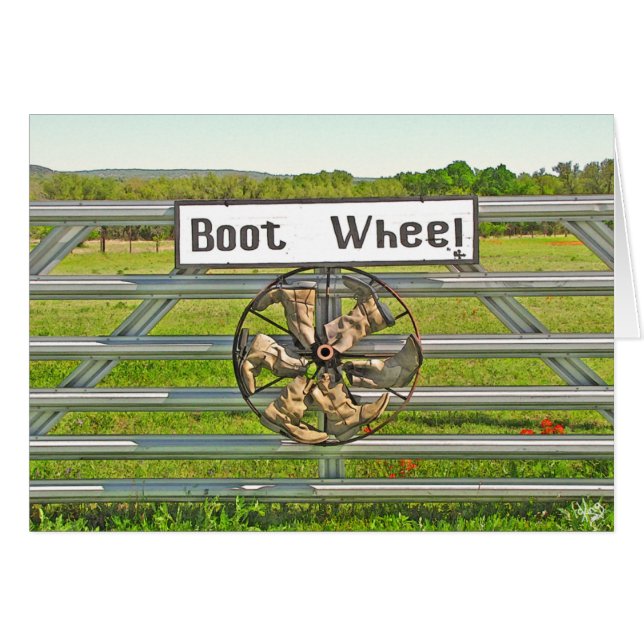 Roue de botte sur Hwy 290 près de Johnson City, TX (Devant Horizontal)