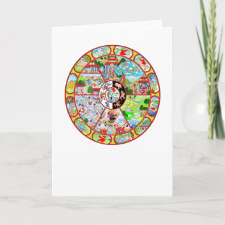 Roue de carte de voeux devenante