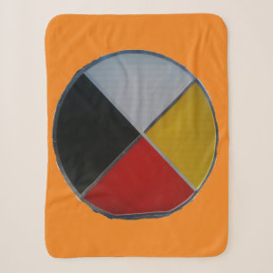 Roue de médecine petite couverture Sherpa