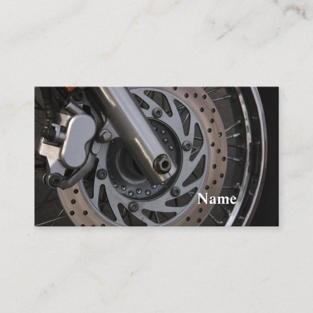 Roue de moto de carte de visite professionnelle de (Devant)