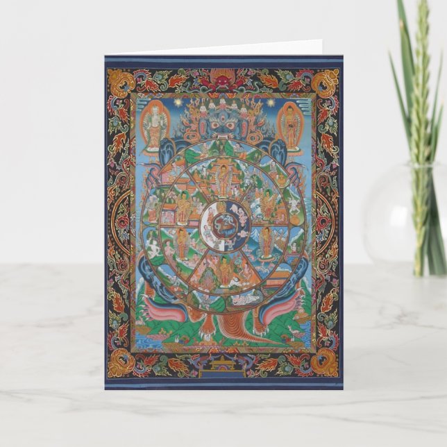 Roue de vie Mandala Carte de voeux (Devant)