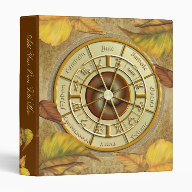 Roue de Wiccan de l'année 1" classeur d'Avery (Devant/Côté)
