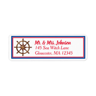 Roue des navires nautiques - Rouge blanc et bleu A