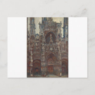 Rouen Cathedral, evening, harmony in brown Postcard