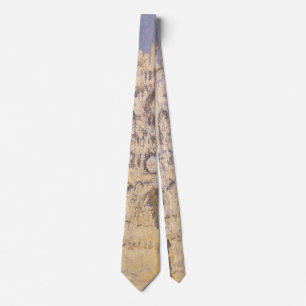 Rouen Cathedral, Harmony Blue Gold by Claude Monet Tie