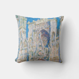 Rouen Cathedral (Sunlight), Monet Throw Pillow
