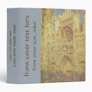 Rouen Cathedral, Sunset by Claude Monet Binder